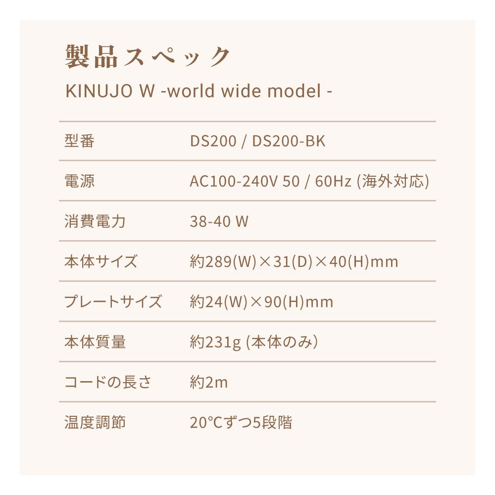 KINUJO キヌージョ W - worldwidemodel - FILMS ONLINE STORE