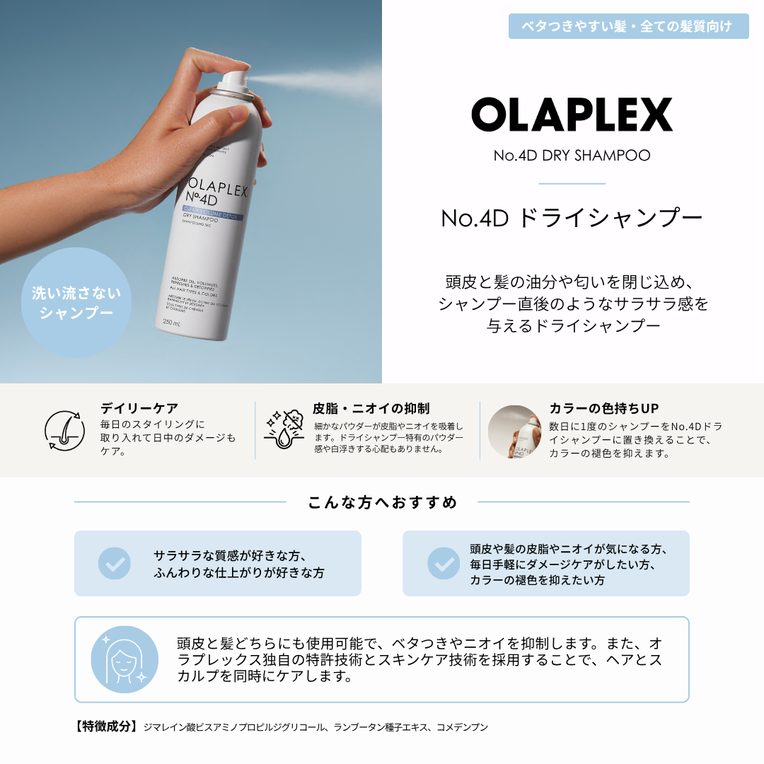 オラプレックス No.4D ドライシャンプー 50ml / 150ml
